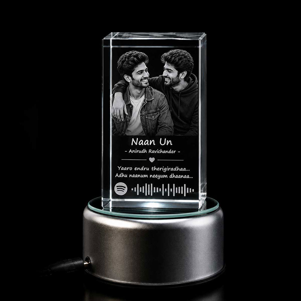 Spotify 3D Crystal Gift with LED Light Base
